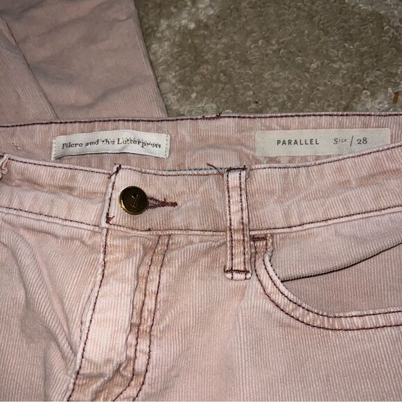 Pilcro and the Letterpress Pink Straight Leg Jeans - Picture 2 of 6